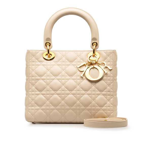 DIORMedium Lambskin Cannage Lady  Satchel - Picture 11 of 11